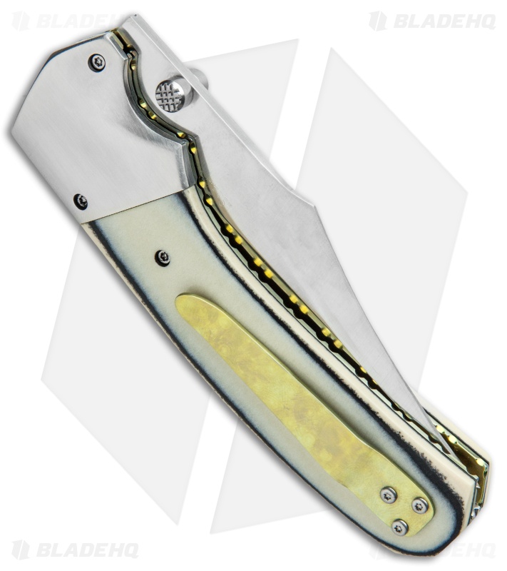 Rainy & Cory Vallotton Freedom Fighter D/A Automatic Knife Ivory Micarta #5