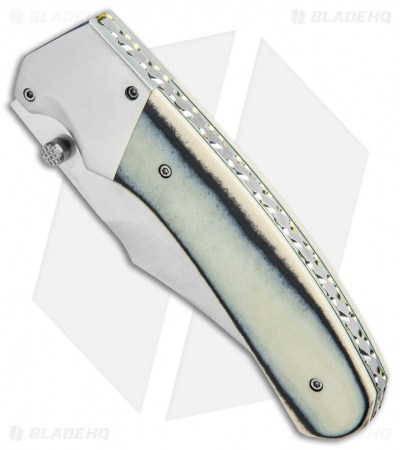 Rainy & Cory Vallotton Freedom Fighter D/A Automatic Knife Ivory Micarta #5