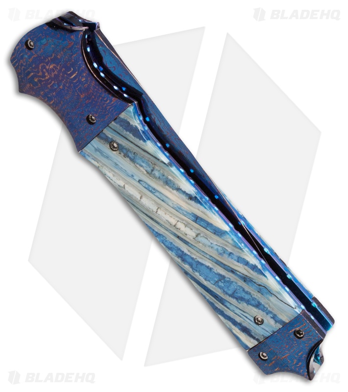 Brandon Vallotton Hasta Automatic Knife Mammoth Molar (4.25" Damascus)