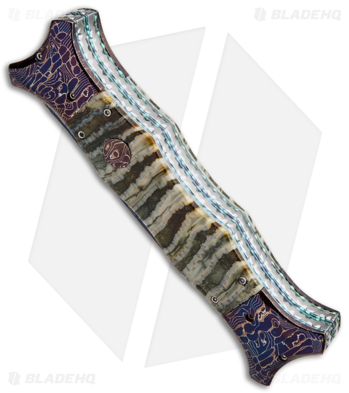 Rainy Vallotton Helios Double Ender Automatic Knife Damascus (2 Blades)