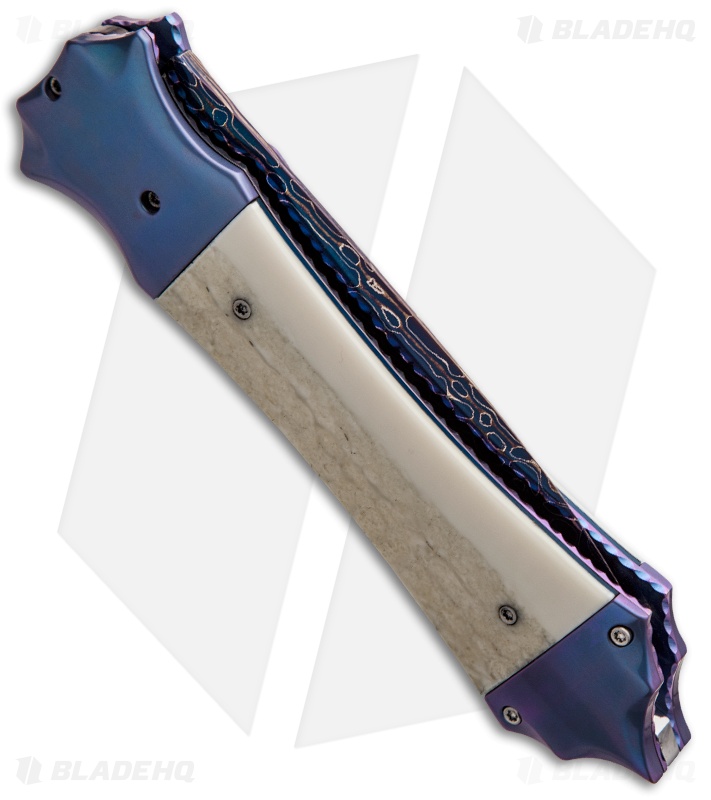 Rainy Vallotton Full Mace Custom Automatic Knife (3.75" Damascus)