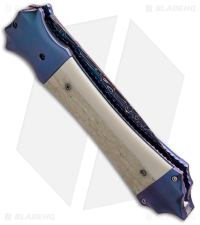 Rainy Vallotton Full Mace Custom Automatic Knife (3.75" Damascus)