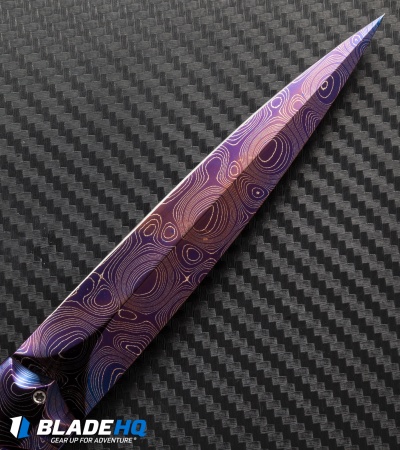 Rainy Vallotton Custom Vendetta Automatic Red Mammoth Molar (4.25" Damascus)