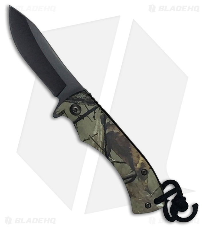 ABKT 027 Spring Assisted Knife RealTree Max Camo (2.75" Gray)