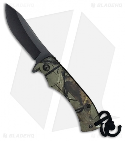 ABKT 027 Spring Assisted Knife RealTree Max Camo (2.75" Gray)
