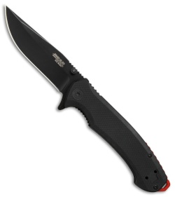 Bear Edge 61112 Spring Assisted Knife Black G-10  (3.5" Black) 