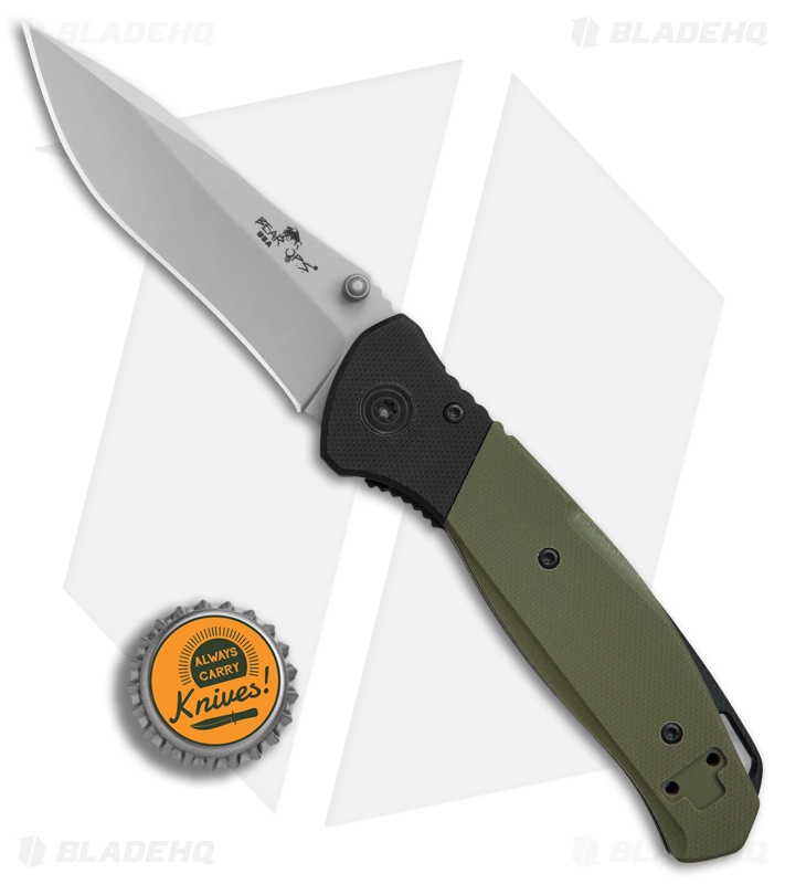 Bear OPS Bear Swipe IV  Spring Assisted Knife OD Green G-10 (3.25" Bead Blast) 