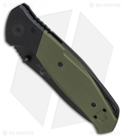 Bear OPS Bear Swipe IV  Spring Assisted Knife OD Green G-10 (3.25" Black) 