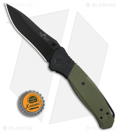 Bear OPS Bear Swipe IV  Spring Assisted Knife OD Green G-10 (3.25" Black) 