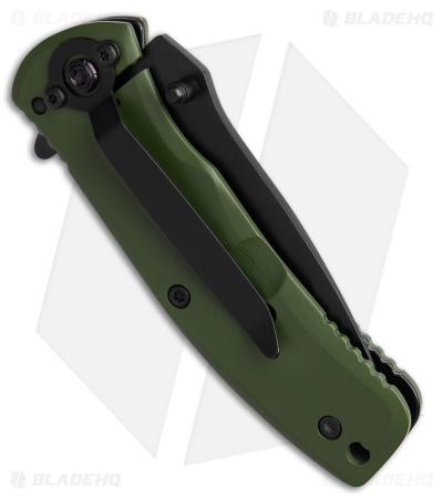 Skallywag Tactical Mini Jack Spring Assisted Knife Green Steel (2.6" Black)