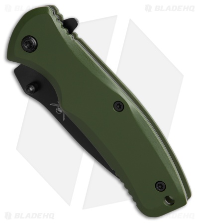 Skallywag Tactical Mini Jack Spring Assisted Knife Green Steel (2.6" Black)