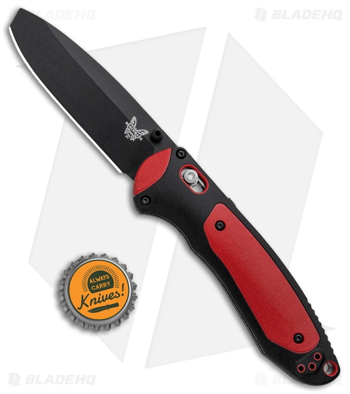 Benchmade 591BK Boost AXIS-Assist Knife Black/Red (3.43" Black)