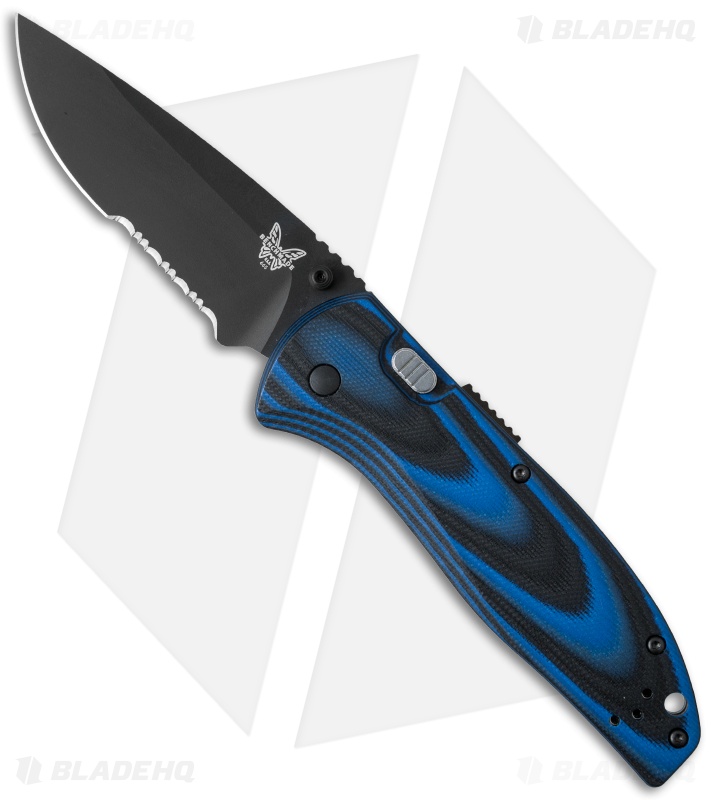 Benchmade APB Assisted Push Button Knife (3.6" Black Serr) 665SBK