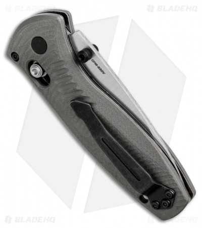 Benchmade Mini Barrage Knife Gray w/ Satin Drop Point Benchmade Mini Barrage Knife Gray w/ Satin Drop Point