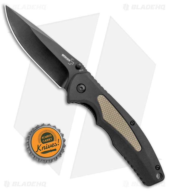 Boker Plus Gemini NGA Spring Assisted Knife Black/Coyote (3.5" Black) 01BO505