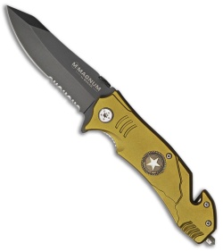 Boker Army Rescue Spring Assisted Knife Bronze (3.375" Black Serr) 01LL471