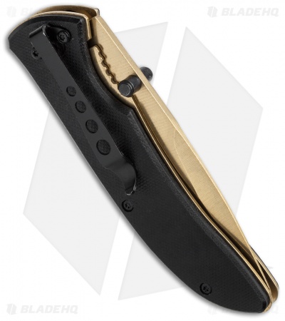 Boker Magnum Black Gold Spring Assisted Knife (3.25" Gold) 01RY111