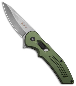 Buck Hexam Spring Assisted Knife Green Aluminum (3.3" SW) 0262ODS