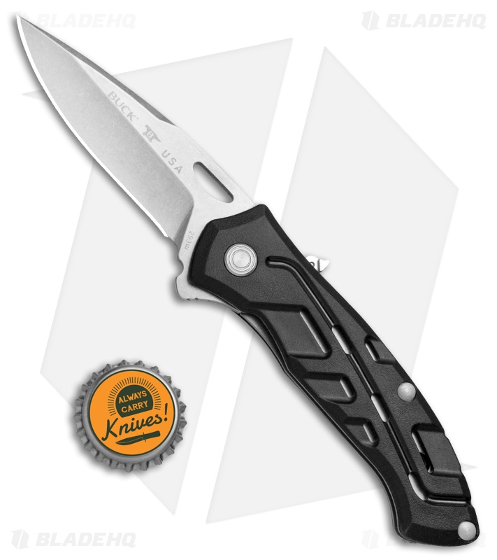 Buck Intertia Spring Assisted Knife Black (3.1" Satin) 0293BKS2