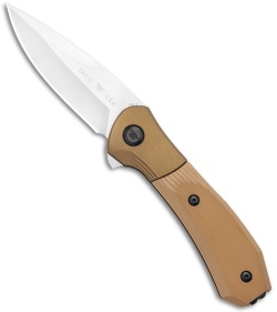 Buck Paradigm Spring Assisted Knife Brown G-10 (3" Satin)