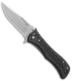 Camillus Blaze Spring Assisted Knife Black Zytel (3" Satin Serr) 925