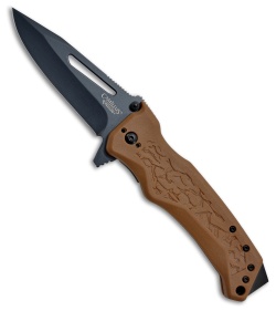 Camillus Canyon NS 8 Spring Assisted Knife Brown GRN - (3.25" Black)