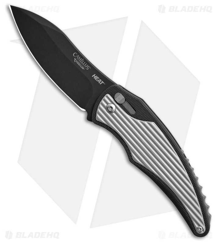 Camillus HEAT Spring Assisted Knife Black GFN (3.5" Black) CM19167