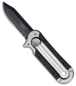 Camillus Slydr Spring Assisted Knife Gray Aluminum (3.25" Black) CM19075