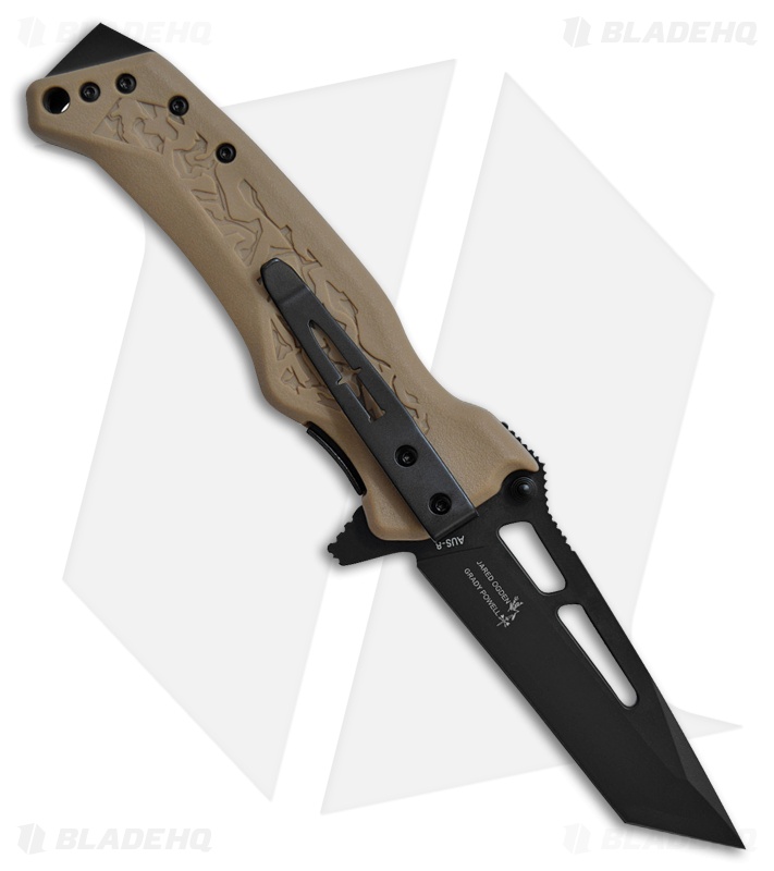 Camillus Canyon GB 8 Spring Assisted Knife Tan GRN - (3.25" Black)