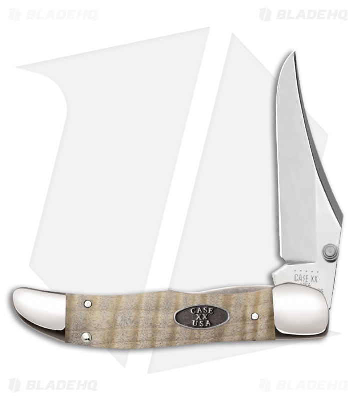 Case Kickstart Hunter Assisted Knife Natural Curly Maple (71265AC SS) 25946