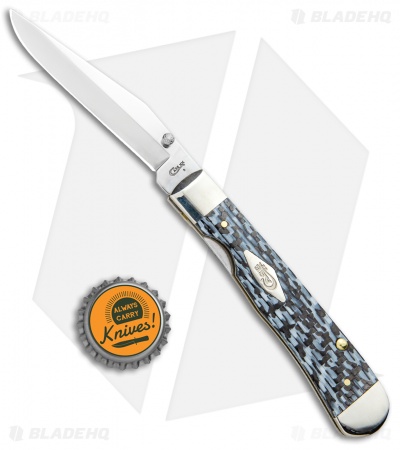 Case Kickstart TrapperLock Assisted Knife Black/White Carbon Fiber (6154AC SS)