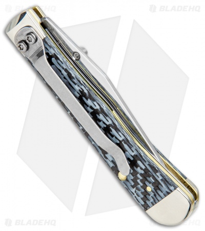 Case Kickstart TrapperLock Assisted Knife Black/White Carbon Fiber (6154AC SS)