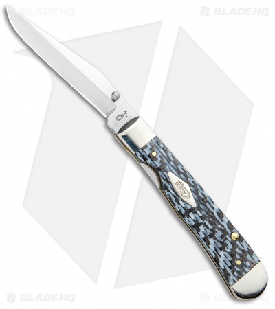 Case Kickstart TrapperLock Assisted Knife Black/White Carbon Fiber (6154AC SS)
