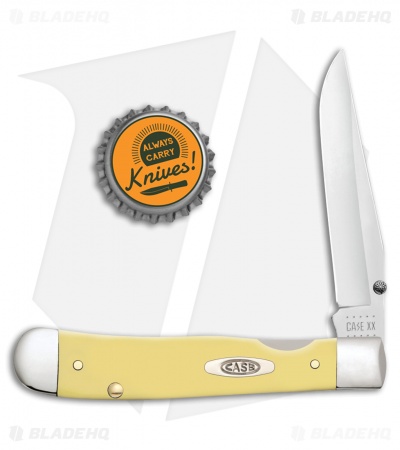 Case Kickstart TrapperLock Assisted Knife Synthetic Yellow (3154AC SS)