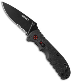 Coast Knives RX300 Spring Assisted Knife (3" Black Serr) 20858