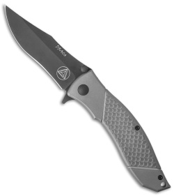 Combative Edge Draco D1 Tux Spring Assisted Knife Gray (3.5" Black)