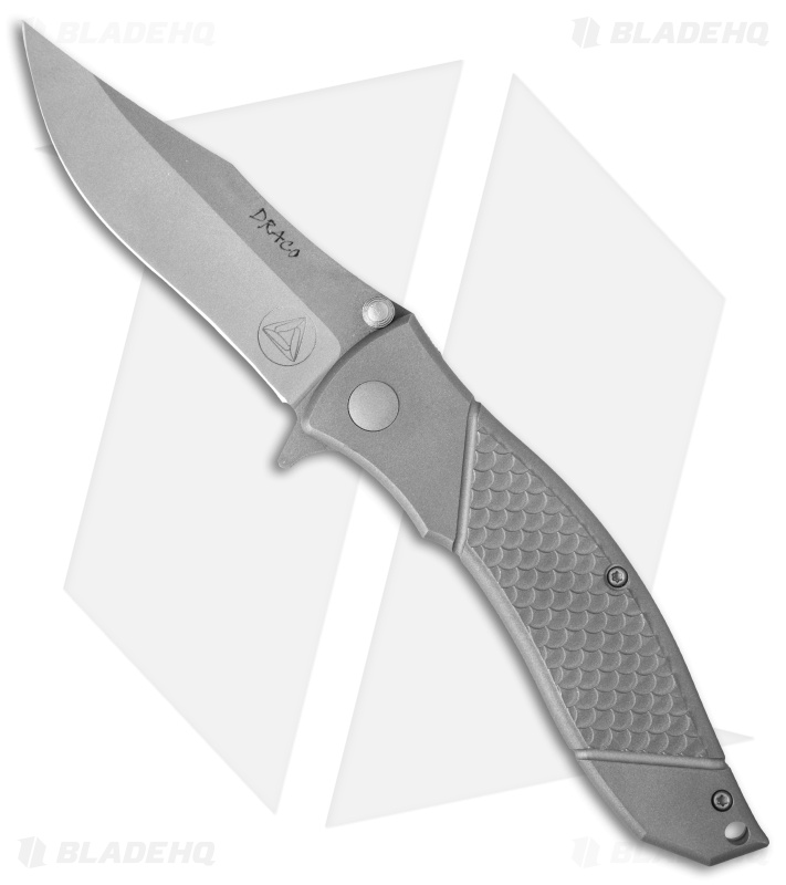Combative Edge Draco D1 Spring Assisted Knife Gray (3.5" Bead Blast ...