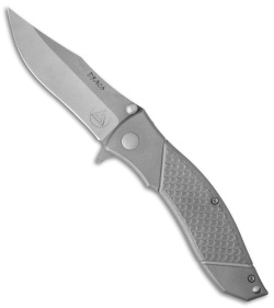 Combative Edge Draco D1 Spring Assisted Knife Gray (3.5" Bead Blast)