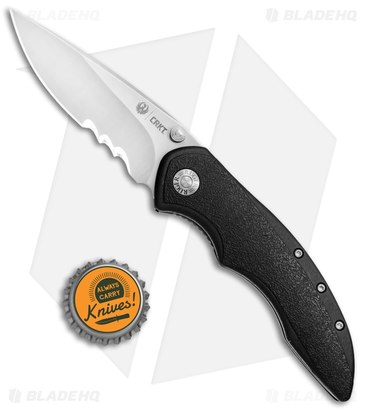 CRKT Ruger Knives HighBrass Spring Assisted Knife Black (3.2" Satin