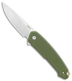 CRKT Vox Tueto Spring Assisted Flipper Knife OD Green G-10 (3.3&quot; Satin) 5325 | 130472