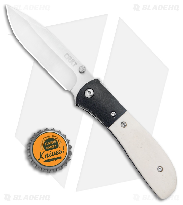 CRKT Carson M4-02 White Bone Spring Assisted Knife (3.25" Satin)