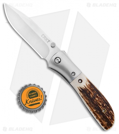 CRKT Carson M4-02 Stag Spring Assisted Knife (3.25" Satin) M4-02S