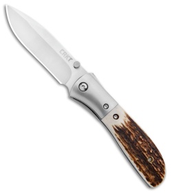 CRKT Carson M4-02 Stag Spring Assisted Knife (3.25" Satin) M4-02S