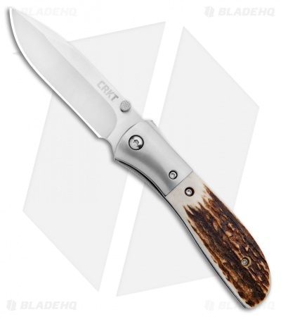 CRKT Carson M4-02 Stag Spring Assisted Knife (3.25" Satin) M4-02S