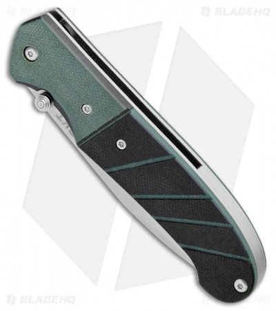 CRKT Ignitor Spring Assisted Knife Black & Green G10 (3.38" Satin) 6850