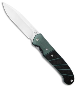 CRKT Ignitor Spring Assisted Knife Black & Green G10 (3.38" Satin) 6850