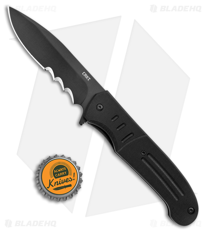 CRKT Ken Steigerwalt Ignitor Spring Assisted Knife Black G10 (3.48