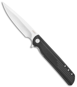 CRKT LCK + Spring Assisted Liner Lock Knife Black GRN (3.3&quot; Satin) 3801 | 86856