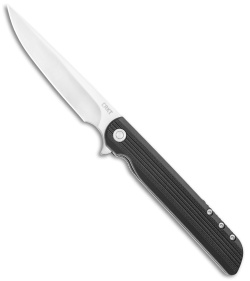 CRKT Large LCK + Spring Assisted Liner Lock Knife Black G-10 (3.6&quot; Satin)  3810 | 130465
