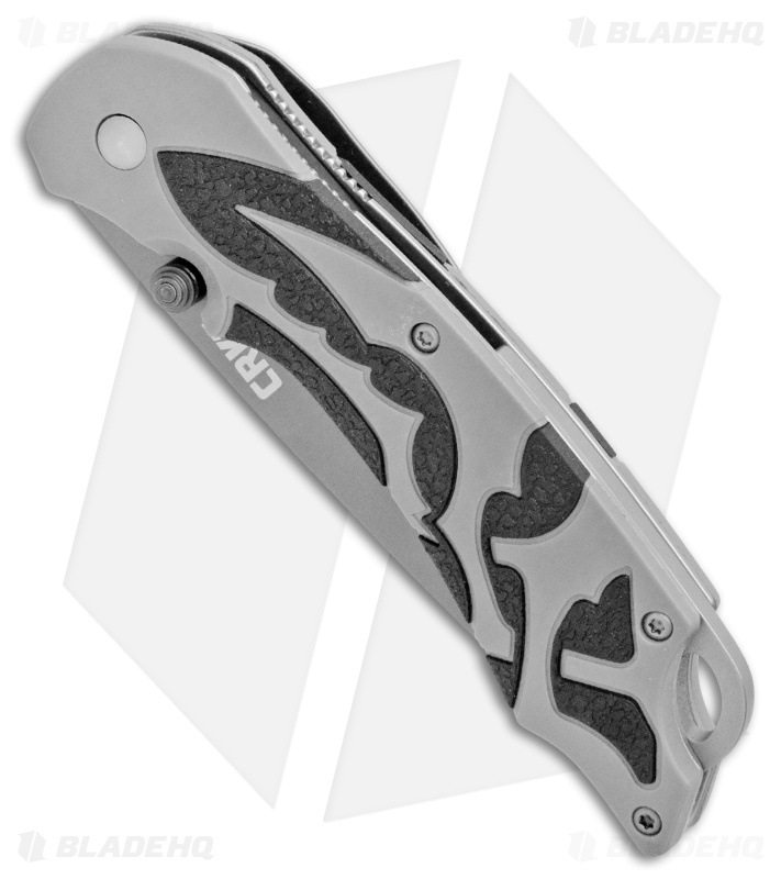 CRKT Lerch Moxie Knife Gray/Black Spring Assisted (3.29" Grey Plain) 1102